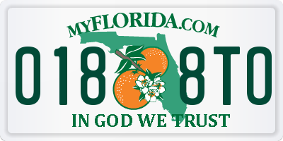 FL license plate 0188TO