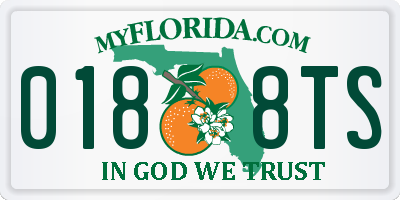 FL license plate 0188TS