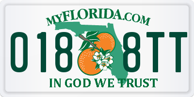 FL license plate 0188TT