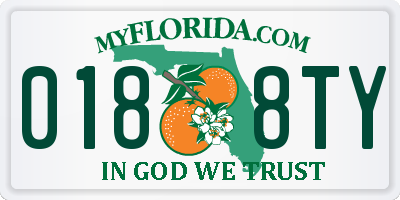 FL license plate 0188TY