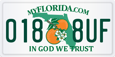 FL license plate 0188UF