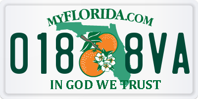 FL license plate 0188VA