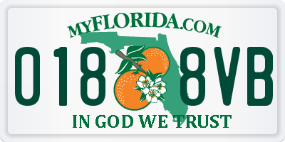FL license plate 0188VB