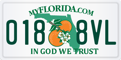 FL license plate 0188VL