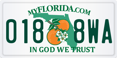 FL license plate 0188WA