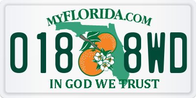 FL license plate 0188WD