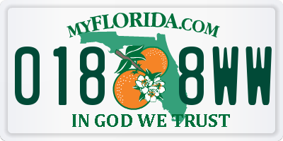 FL license plate 0188WW