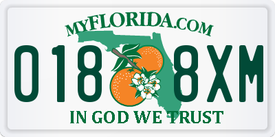 FL license plate 0188XM