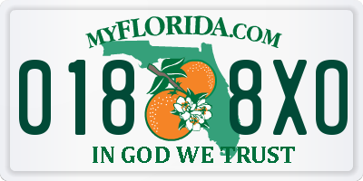 FL license plate 0188XO