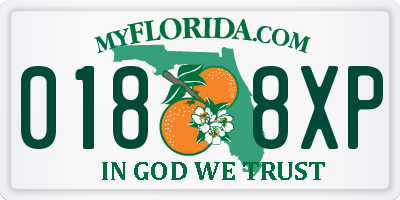 FL license plate 0188XP