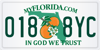 FL license plate 0188YC