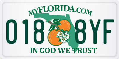 FL license plate 0188YF