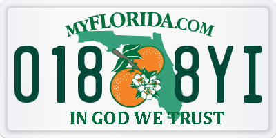 FL license plate 0188YI