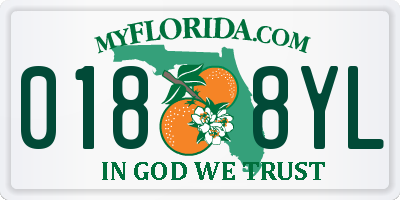 FL license plate 0188YL