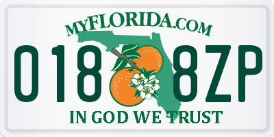 FL license plate 0188ZP