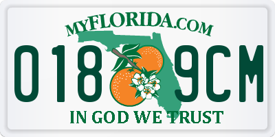 FL license plate 0189CM