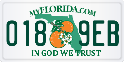 FL license plate 0189EB
