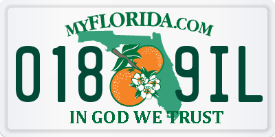 FL license plate 0189IL