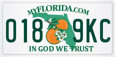 FL license plate 0189KC