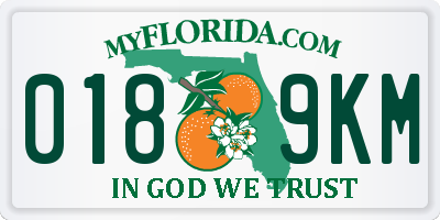 FL license plate 0189KM