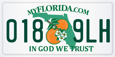 FL license plate 0189LH