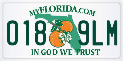 FL license plate 0189LM
