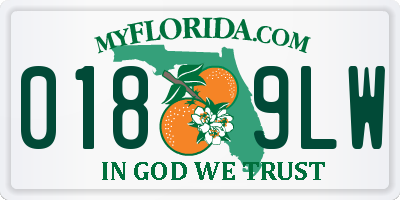 FL license plate 0189LW
