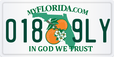 FL license plate 0189LY
