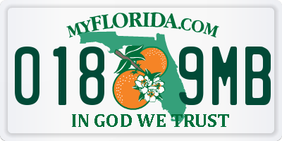FL license plate 0189MB