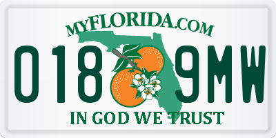 FL license plate 0189MW