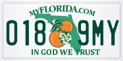 FL license plate 0189MY