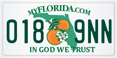 FL license plate 0189NN