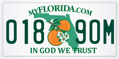 FL license plate 0189OM