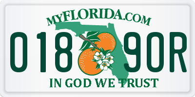 FL license plate 0189OR