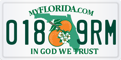 FL license plate 0189RM