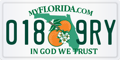 FL license plate 0189RY