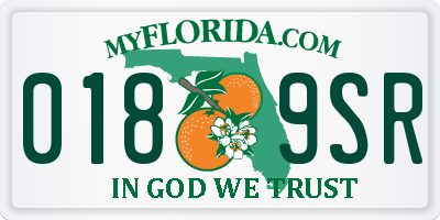 FL license plate 0189SR