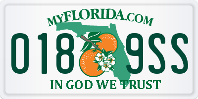 FL license plate 0189SS