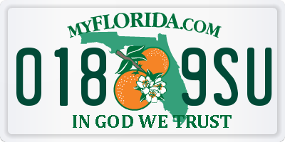 FL license plate 0189SU