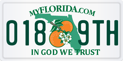 FL license plate 0189TH