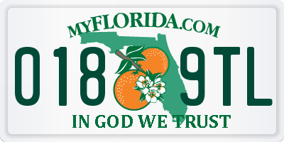 FL license plate 0189TL