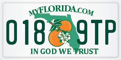 FL license plate 0189TP