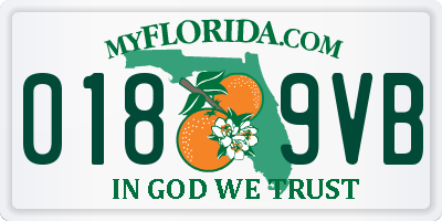 FL license plate 0189VB