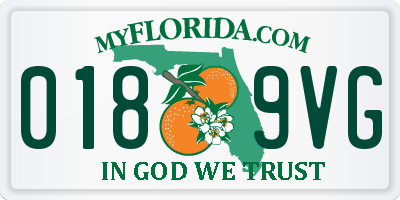 FL license plate 0189VG