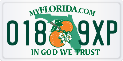 FL license plate 0189XP