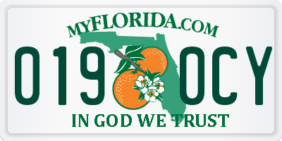FL license plate 0190CY