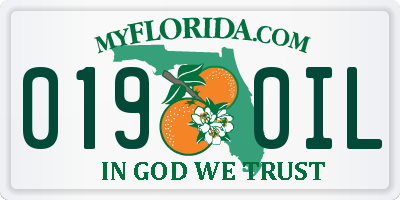 FL license plate 0190IL