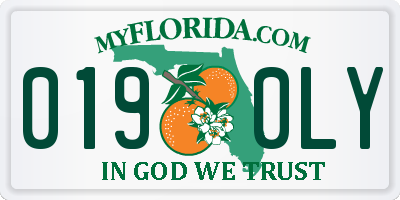 FL license plate 0190LY