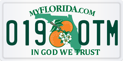 FL license plate 0190TM