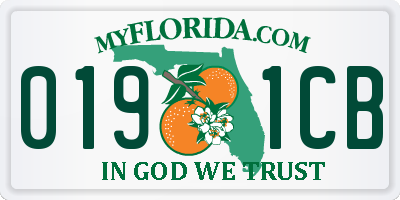 FL license plate 0191CB